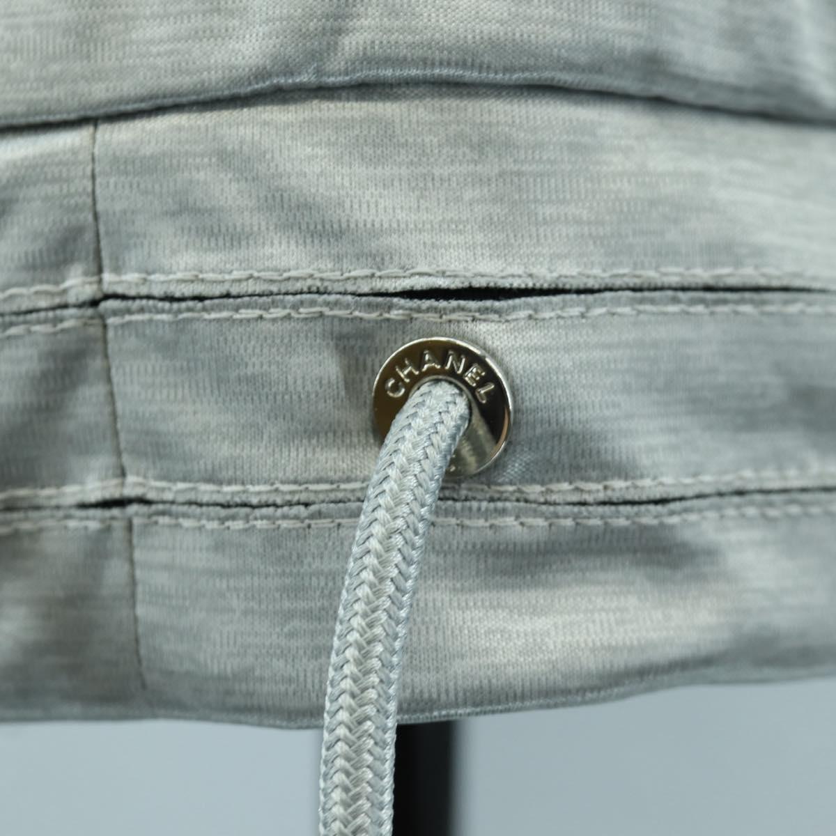 CHANEL CC Tops Rayon Size 36 Silver CC Auth am10856V