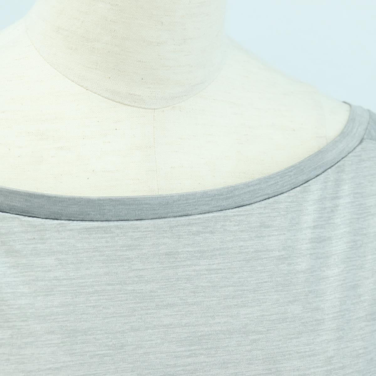 CHANEL CC Tops Rayon Size 36 Silver CC Auth am10856V