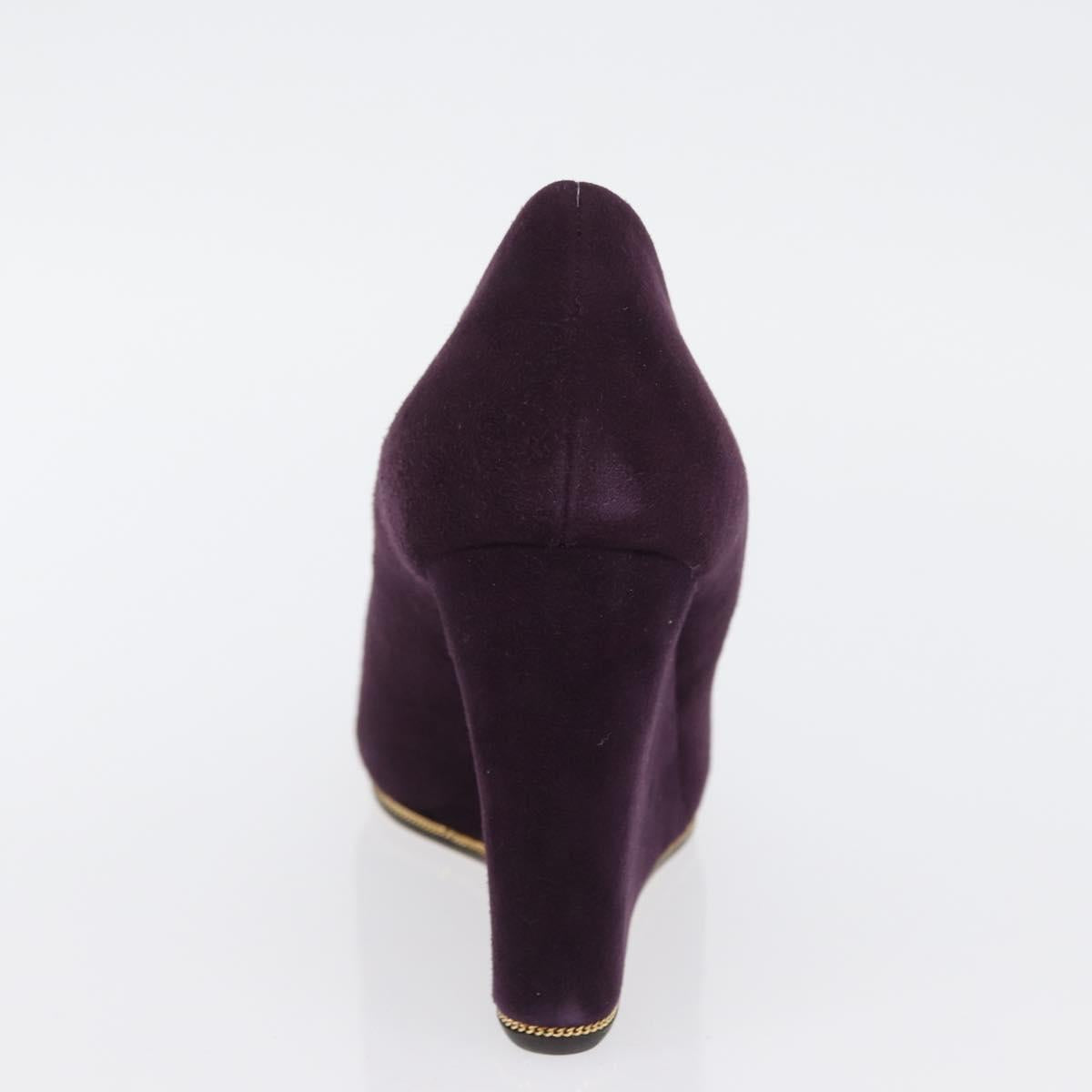 Salvatore Ferragamo Pumps Suede Size 7 Purple Auth am10858V