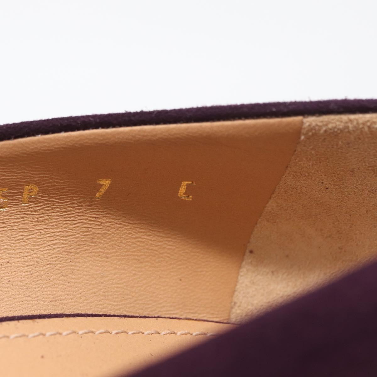 Salvatore Ferragamo Pumps Suede Size 7 Purple Auth am10858V