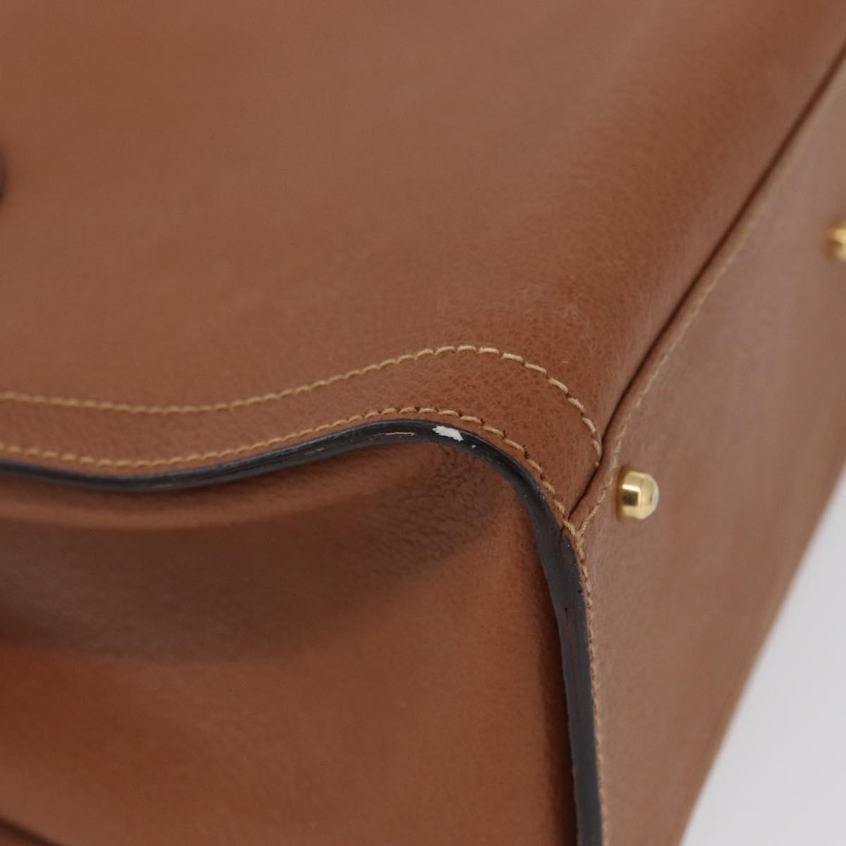 GUCCI Bamboo Hand Bag Leather Brown Gold 002 2853 0260 0 Auth am10871