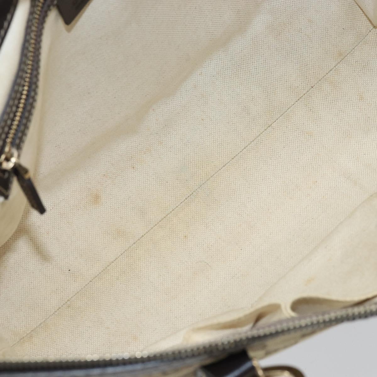 GUCCI GG Canvas Lovely Hand Bag Beige Gold 257069 Auth am10873V