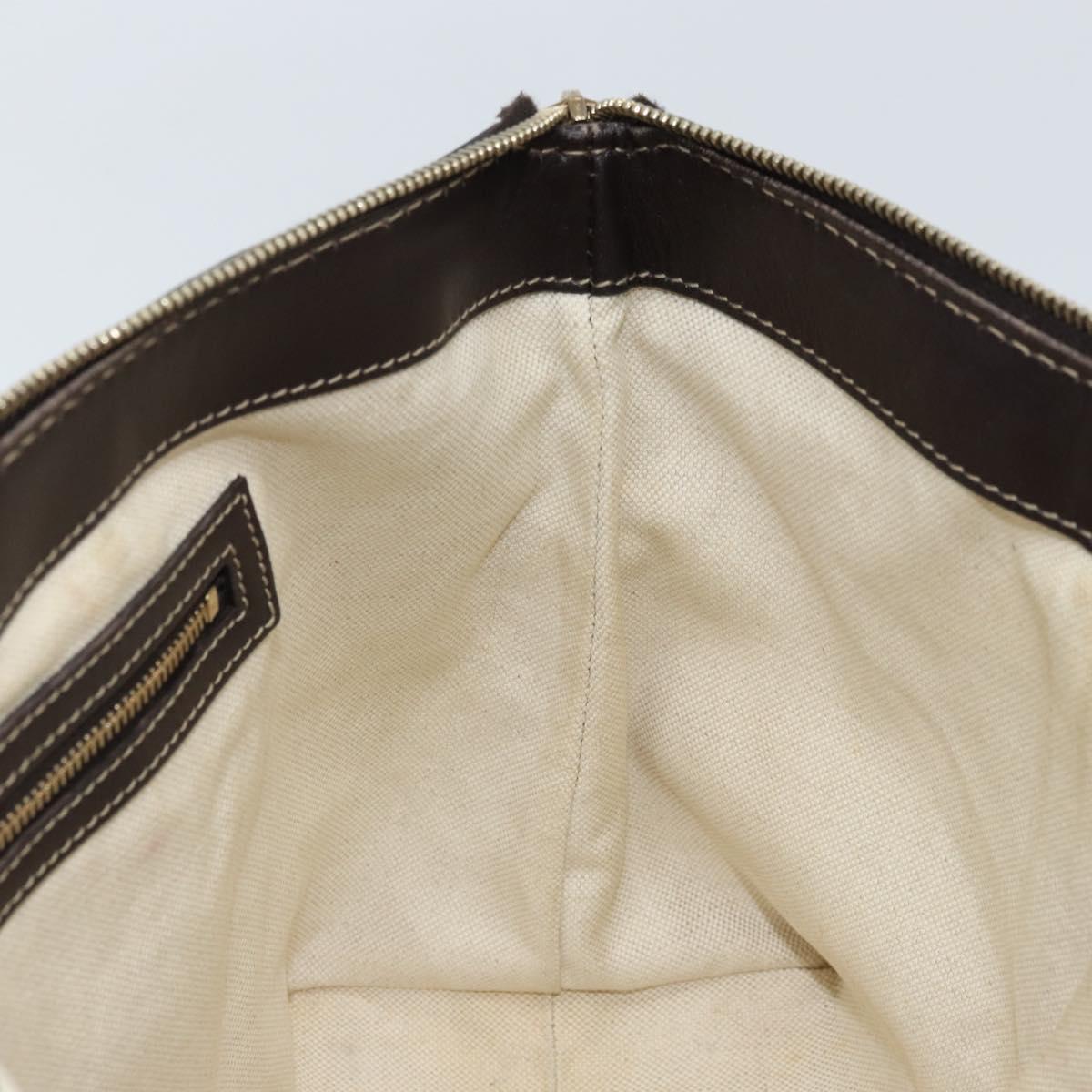 GUCCI GG Canvas Lovely Hand Bag Beige Gold 257069 Auth am10873V