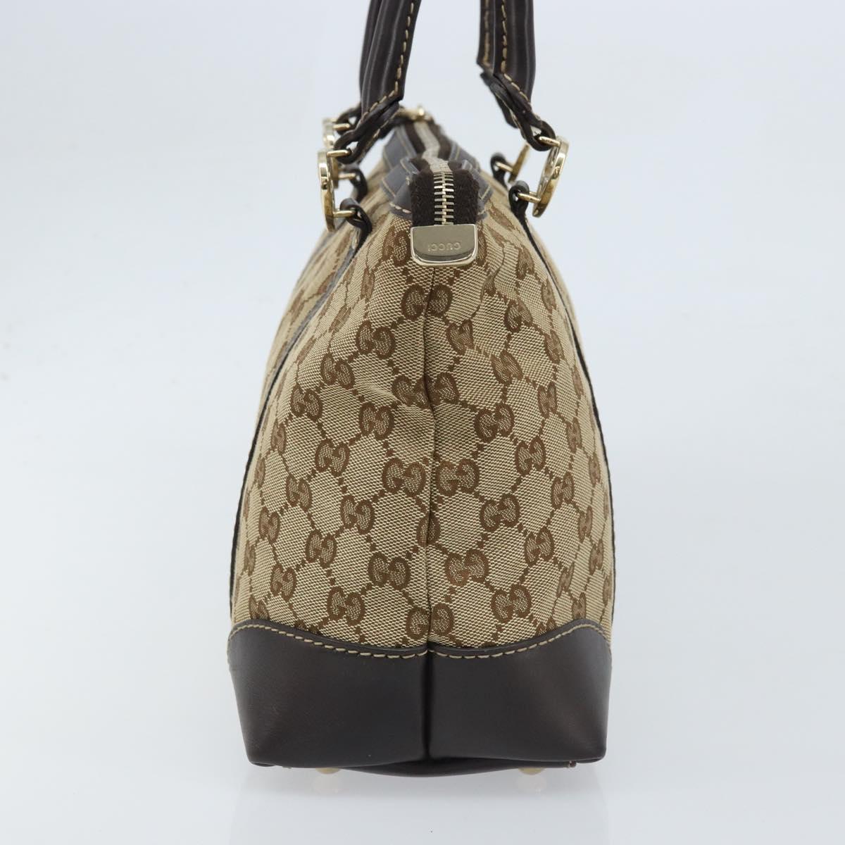 GUCCI GG Canvas Lovely Hand Bag Beige Gold 257069 Auth am10873V