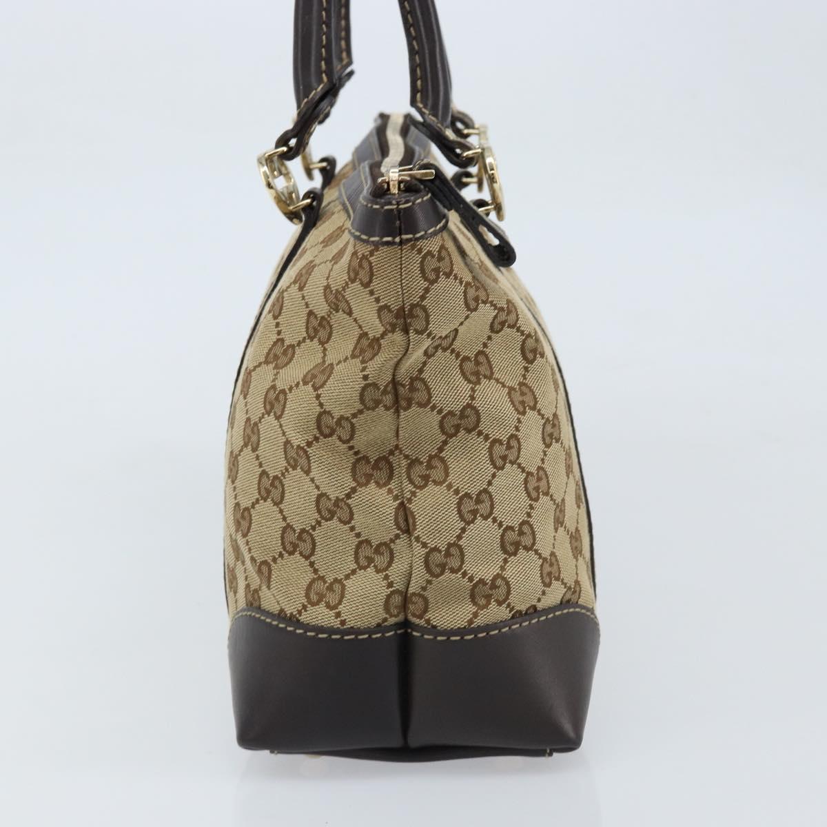 GUCCI GG Canvas Lovely Hand Bag Beige Gold 257069 Auth am10873V