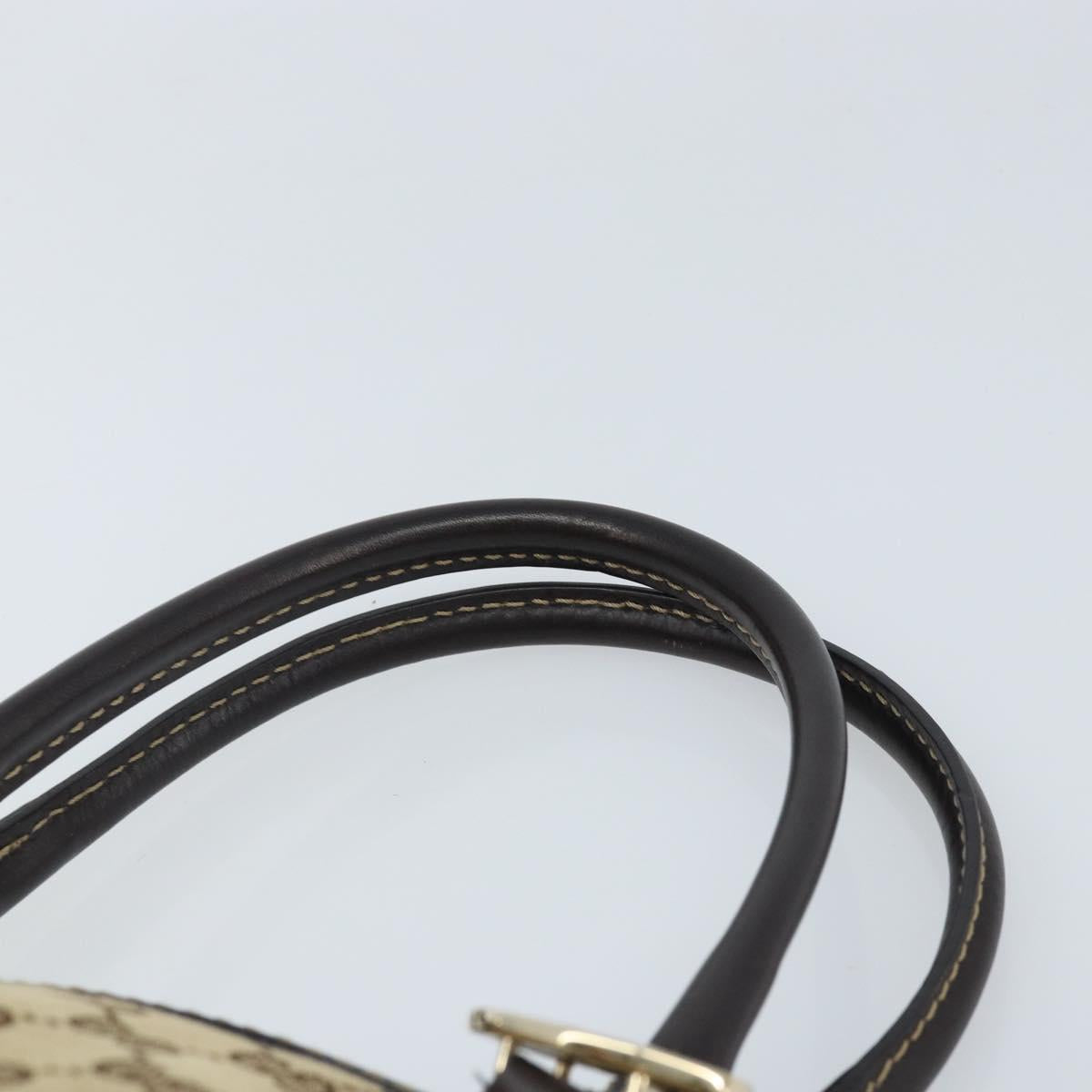GUCCI GG Canvas Lovely Hand Bag Beige Gold 257069 Auth am10873V