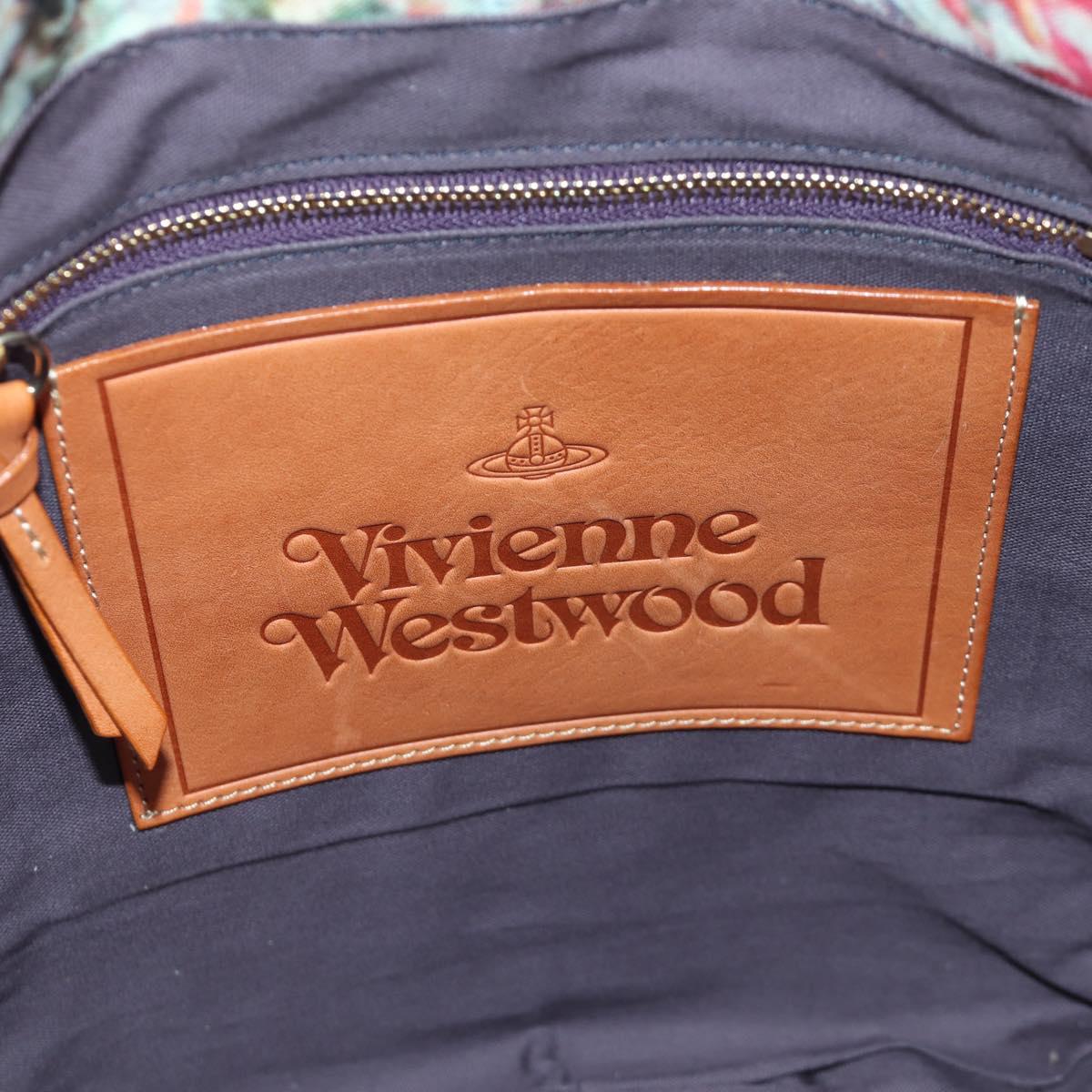 Vivienne Westwood Tote Bag Canvas 2way Gold Multicolor Auth am10891A