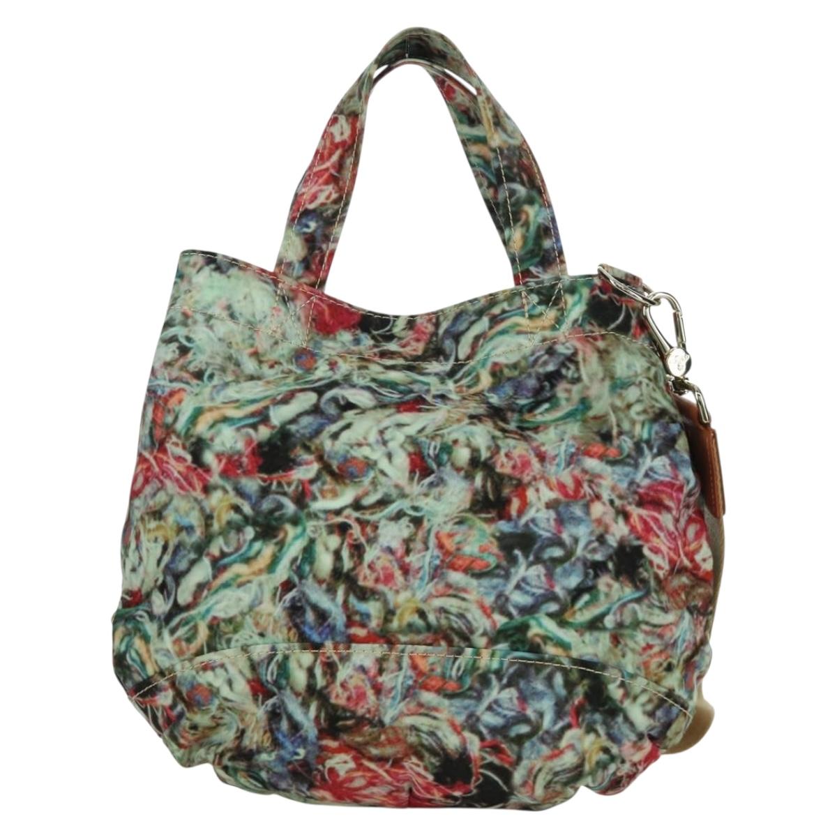 Vivienne Westwood Tote Bag Canvas 2way Gold Multicolor Auth am10891A