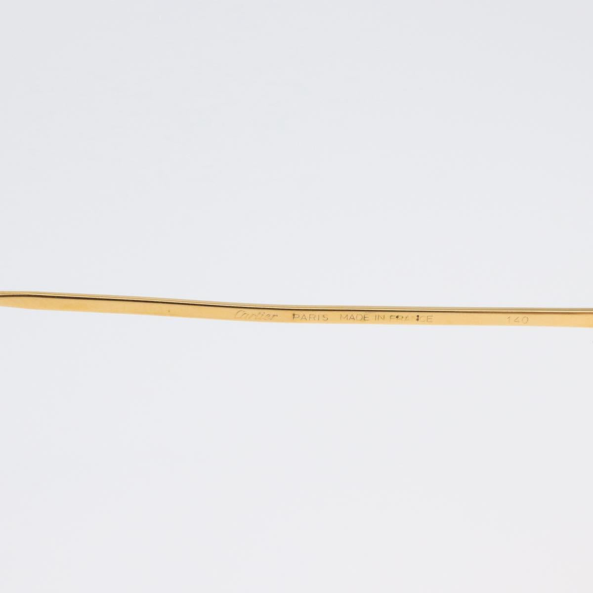 CARTIER Trinity Glasses metal Gold Tone Auth am10917
