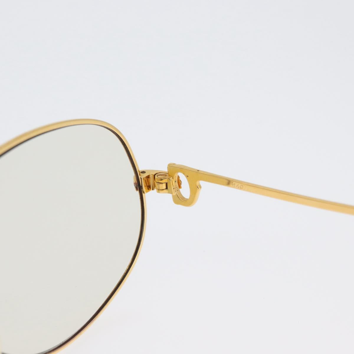 CARTIER Trinity Glasses metal Gold Tone Auth am10917