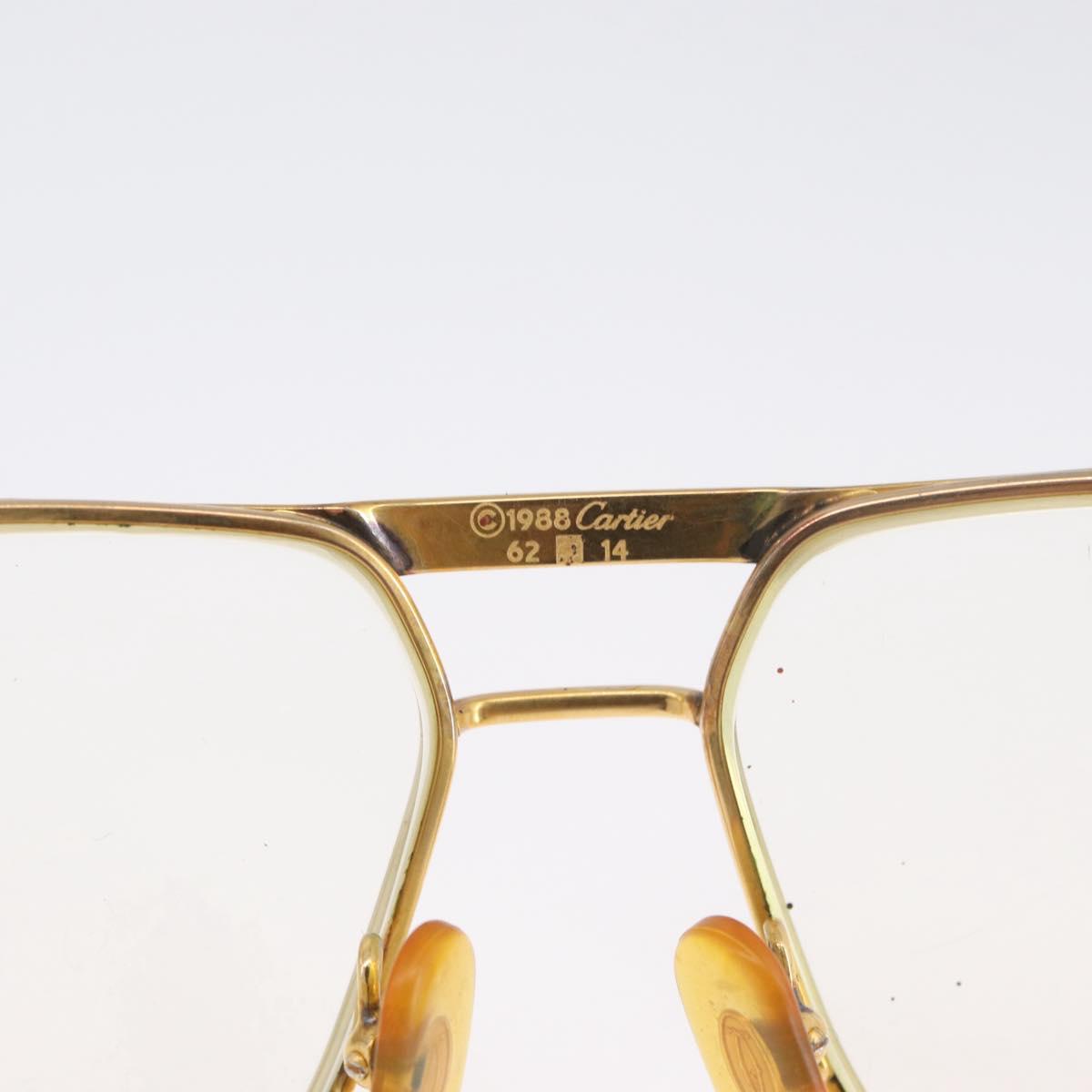 CARTIER Trinity Glasses Glasses metal Gold Tone Auth am10919