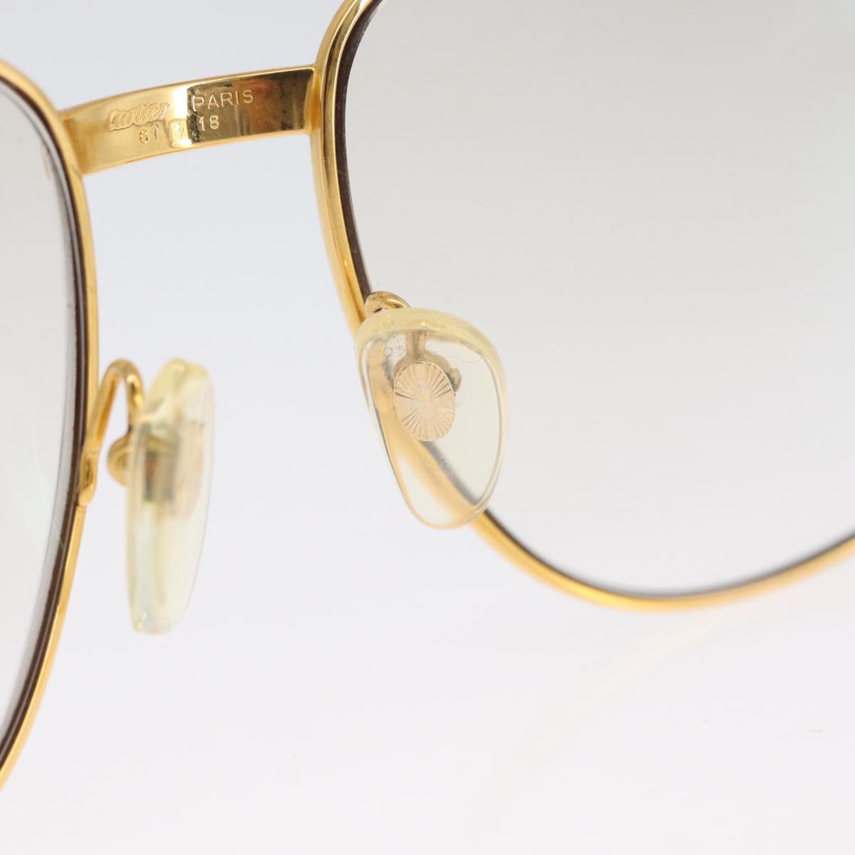 CARTIER Glasses metal Gold Tone Auth am10921