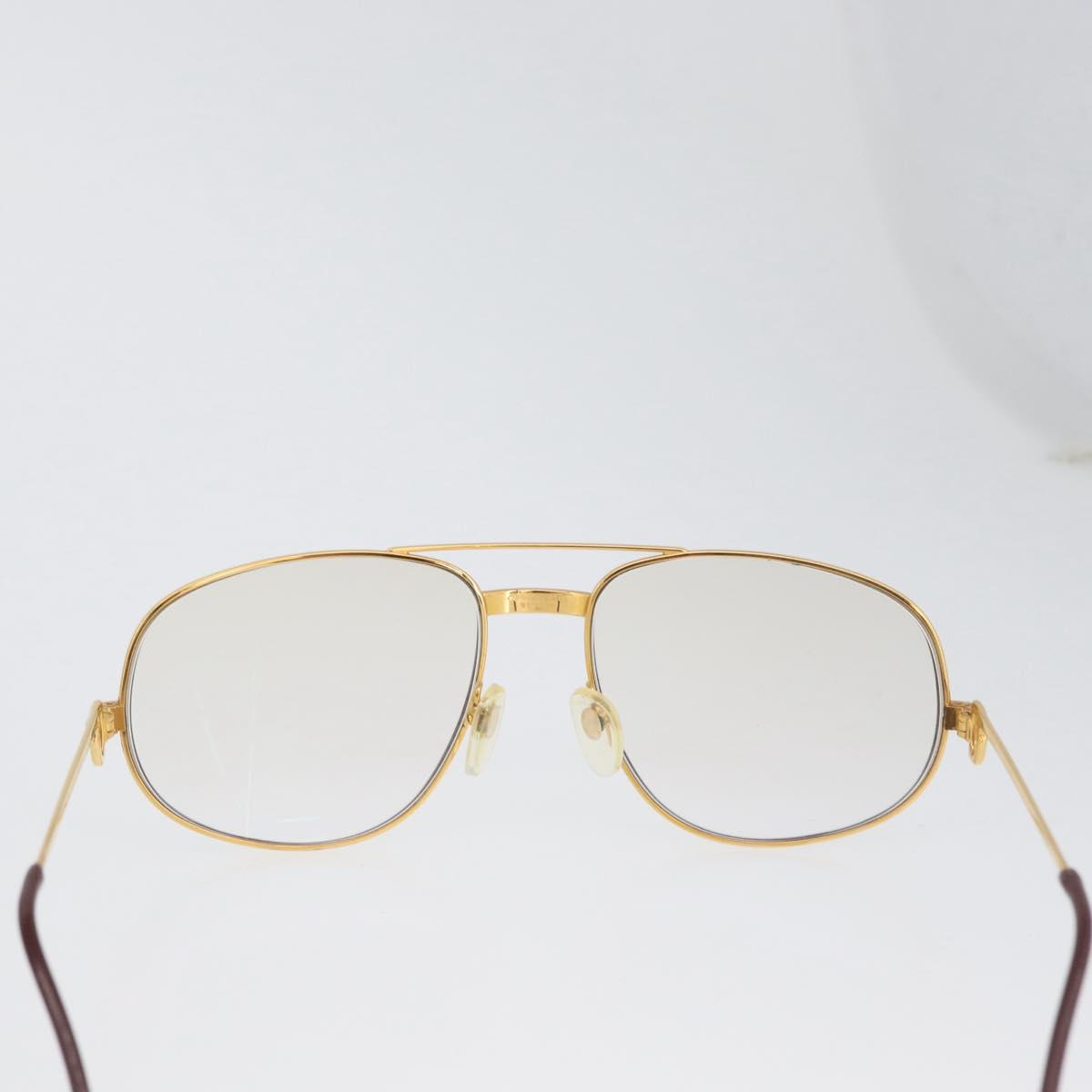 CARTIER Glasses metal Gold Tone Auth am10921