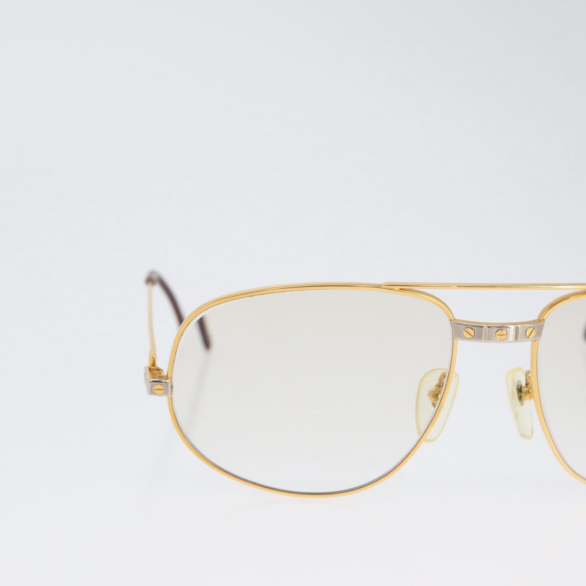CARTIER Glasses metal Gold Tone Auth am10921