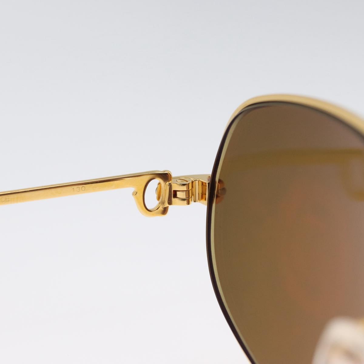 CARTIER Sunglasses metal Gold Tone Auth am10923