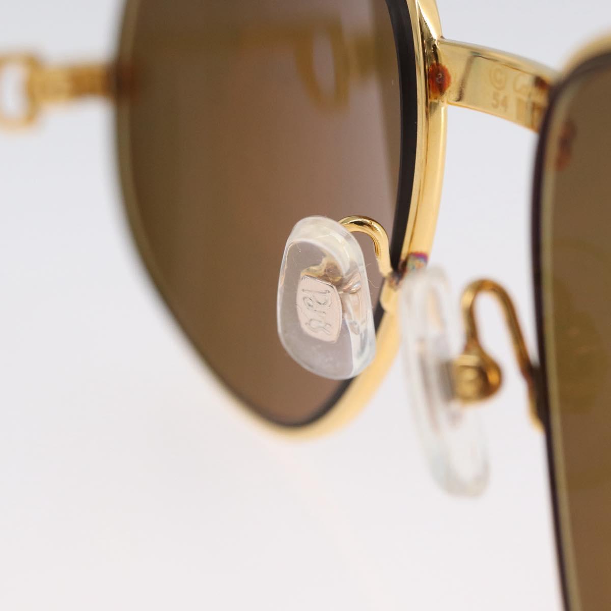 CARTIER Sunglasses metal Gold Tone Auth am10923