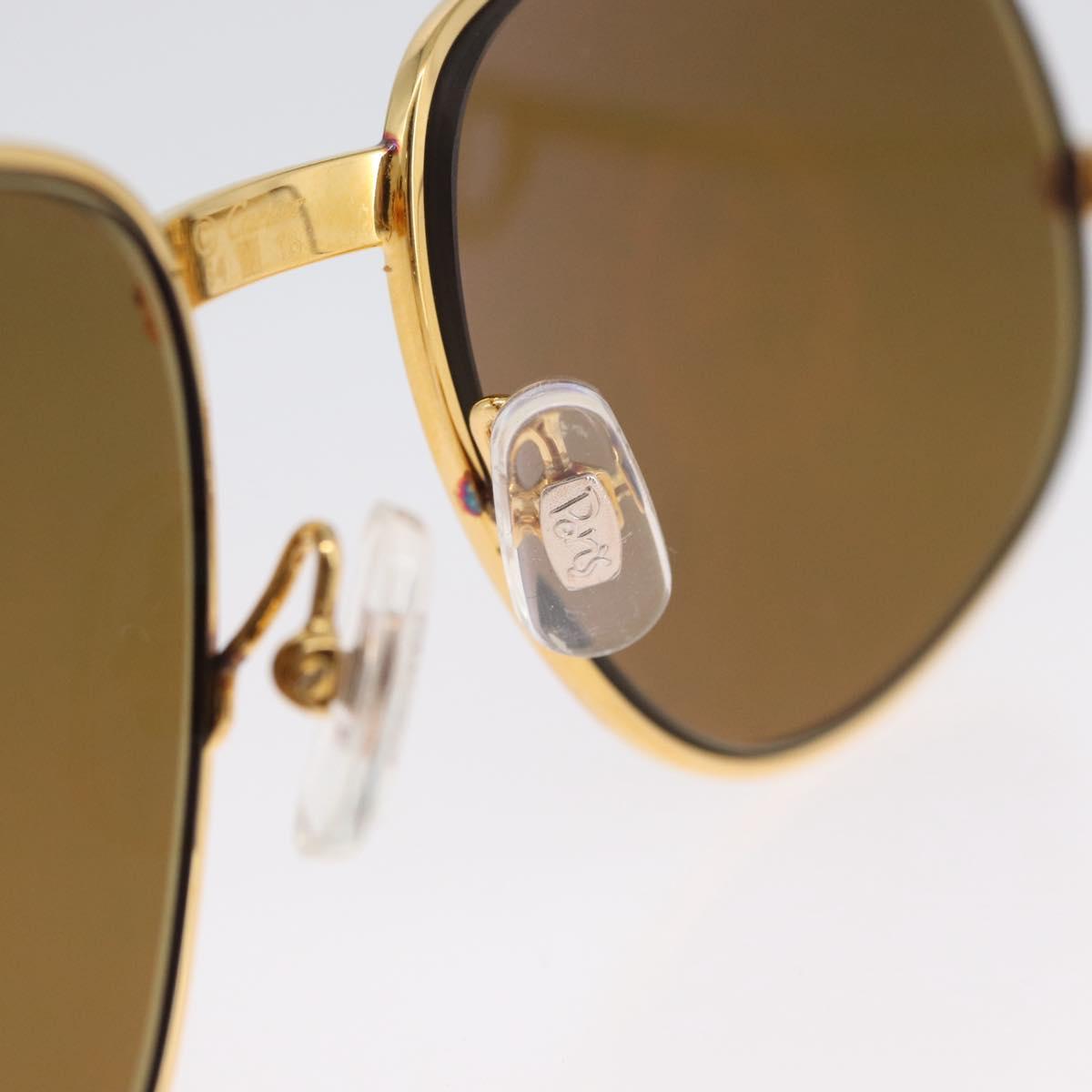 CARTIER Sunglasses metal Gold Tone Auth am10923