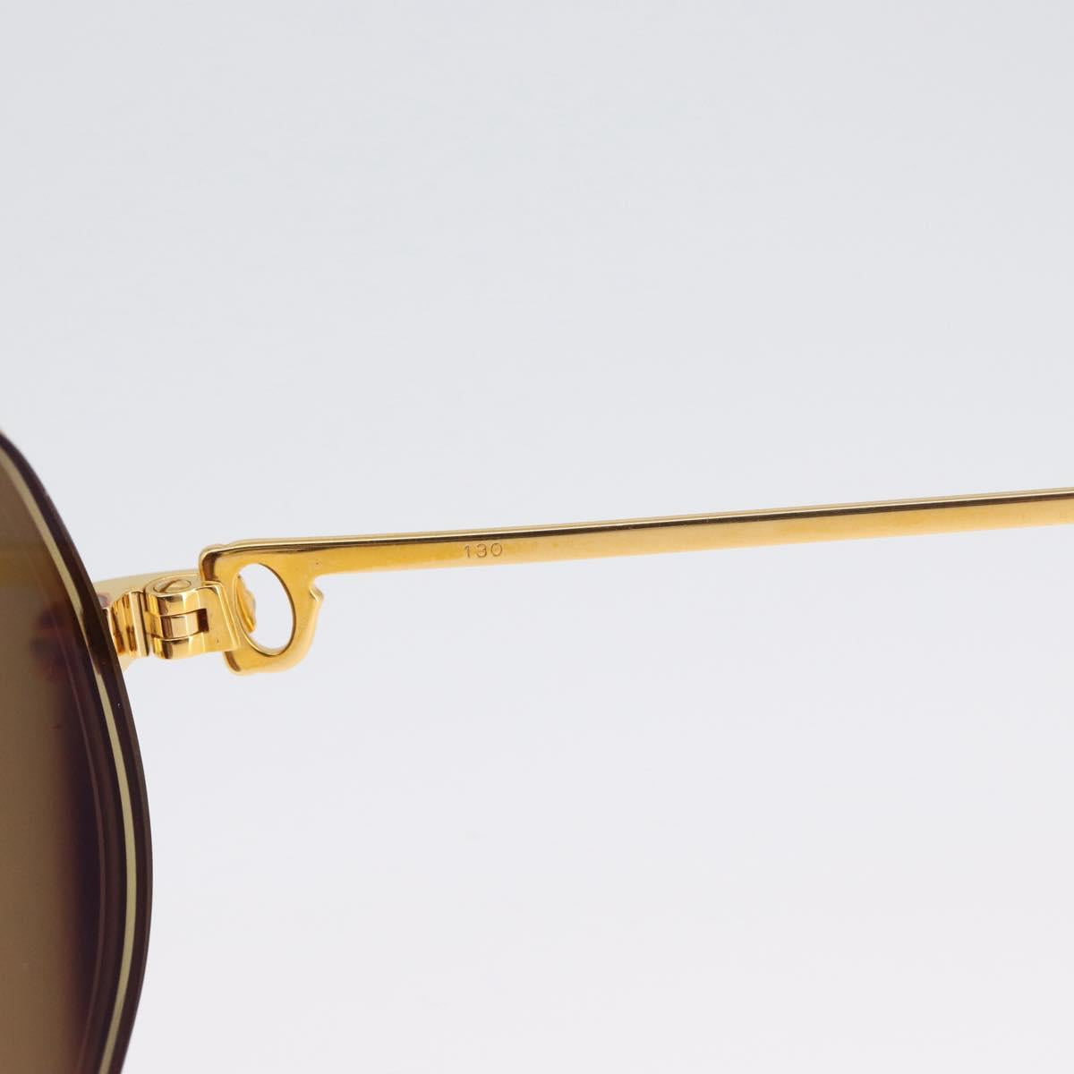 CARTIER Sunglasses metal Gold Tone Auth am10923