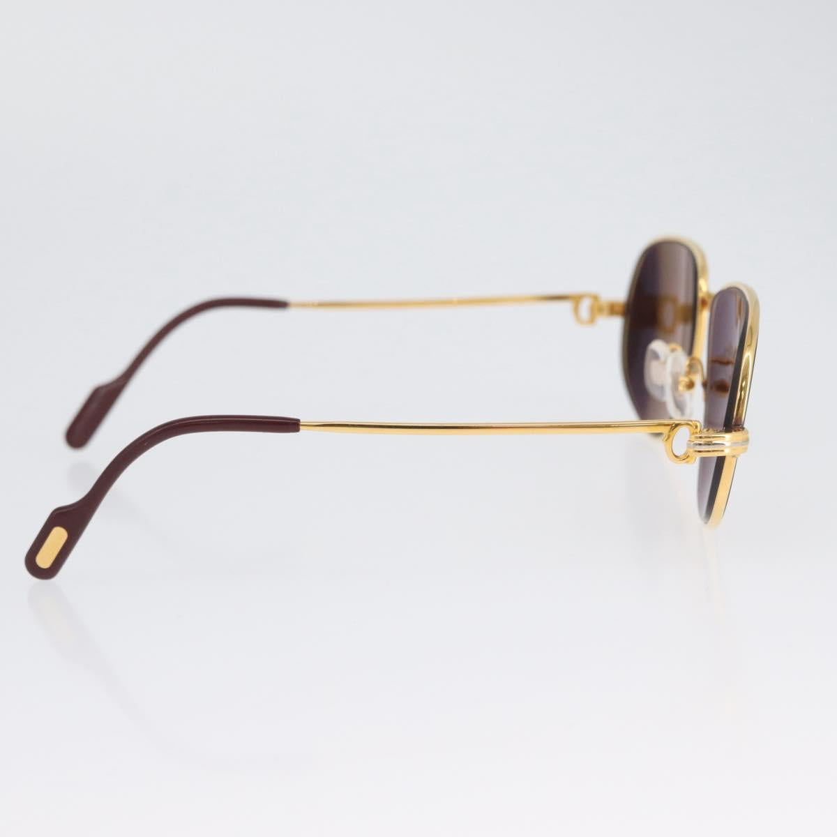 CARTIER Sunglasses metal Gold Tone Auth am10923