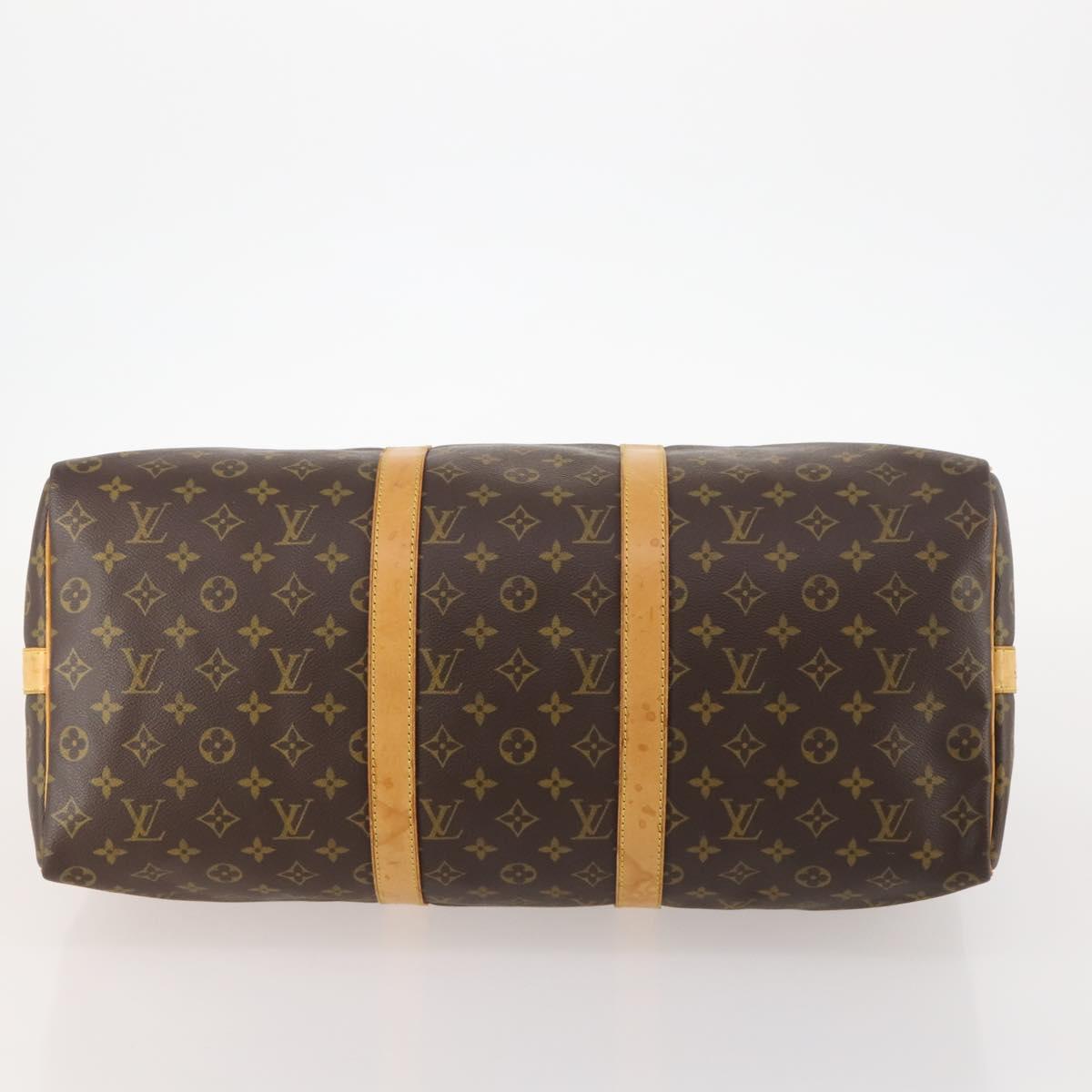 LOUIS VUITTON Monogram Keepall Bandouliere 50 Boston Bag M41416 LV Auth am10944