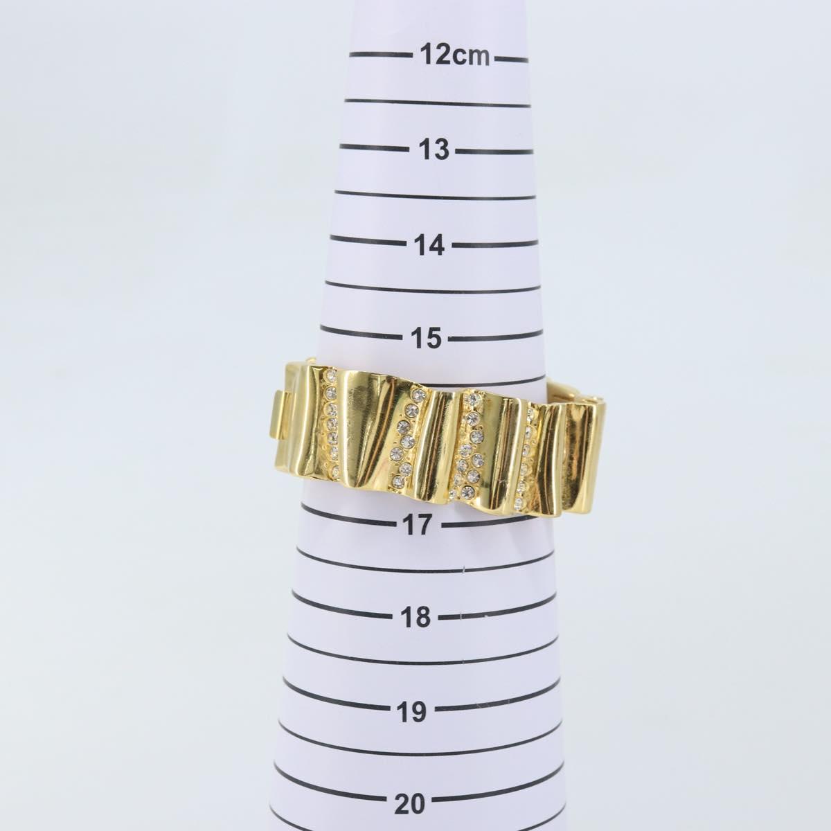 GIVENCHY Rhinestone Bangle metal Gold Auth am10954A