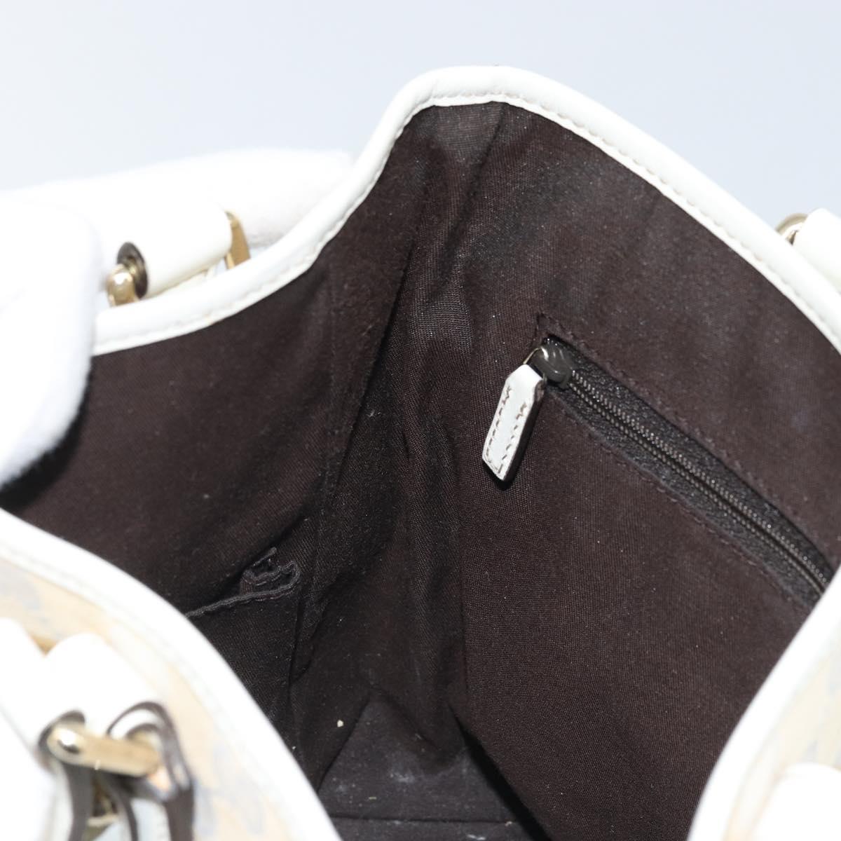 GUCCI GG Canvas Tote Bag Outlet Gold White 257250 Auth am10958