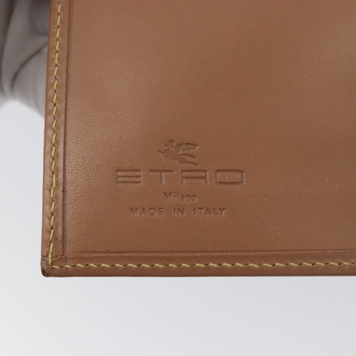 ETRO Paisley Bifold Wallet PVC Leather Bordeaux Auth am10961V