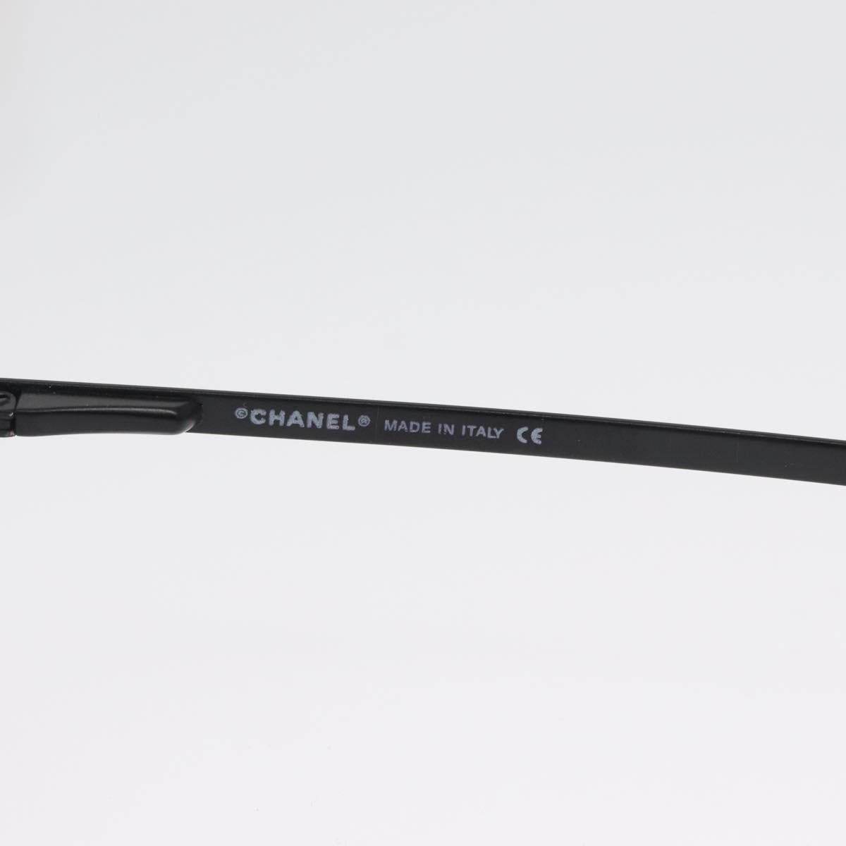 CHANEL CC Sunglasses metal Black CC Auth am10967V