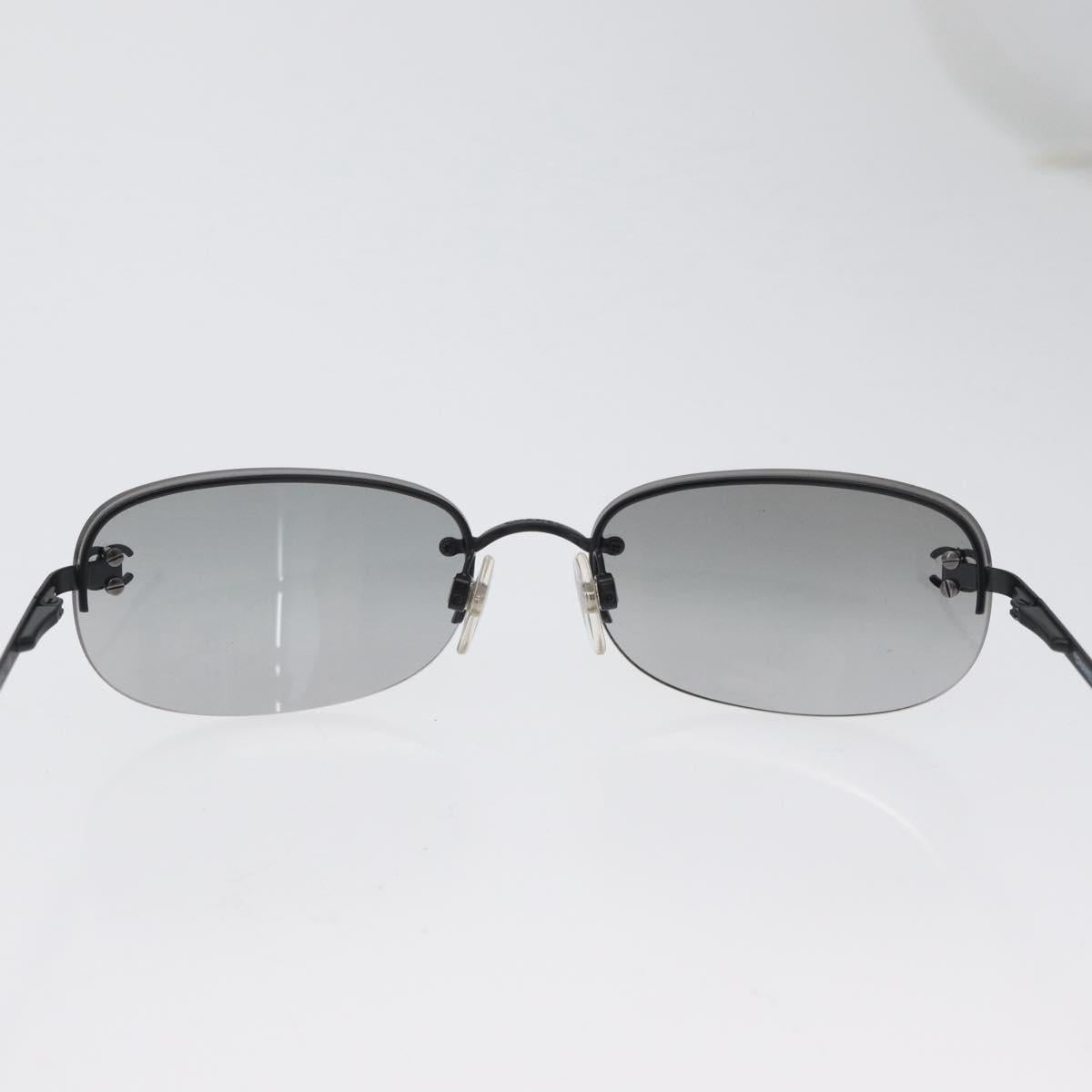CHANEL CC Sunglasses metal Black CC Auth am10967V