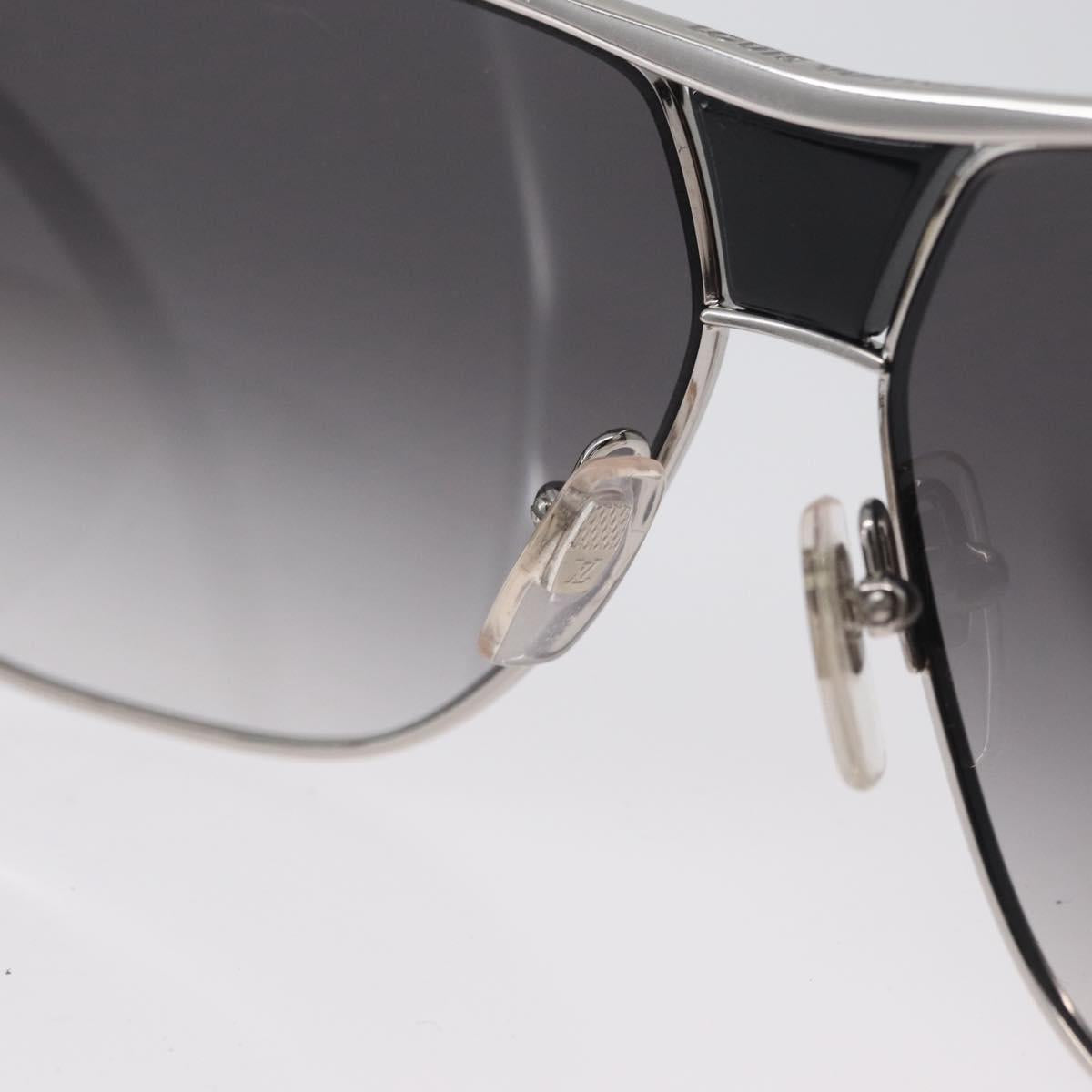 LOUIS VUITTON Sunglasses metal Black LV Auth am10968V