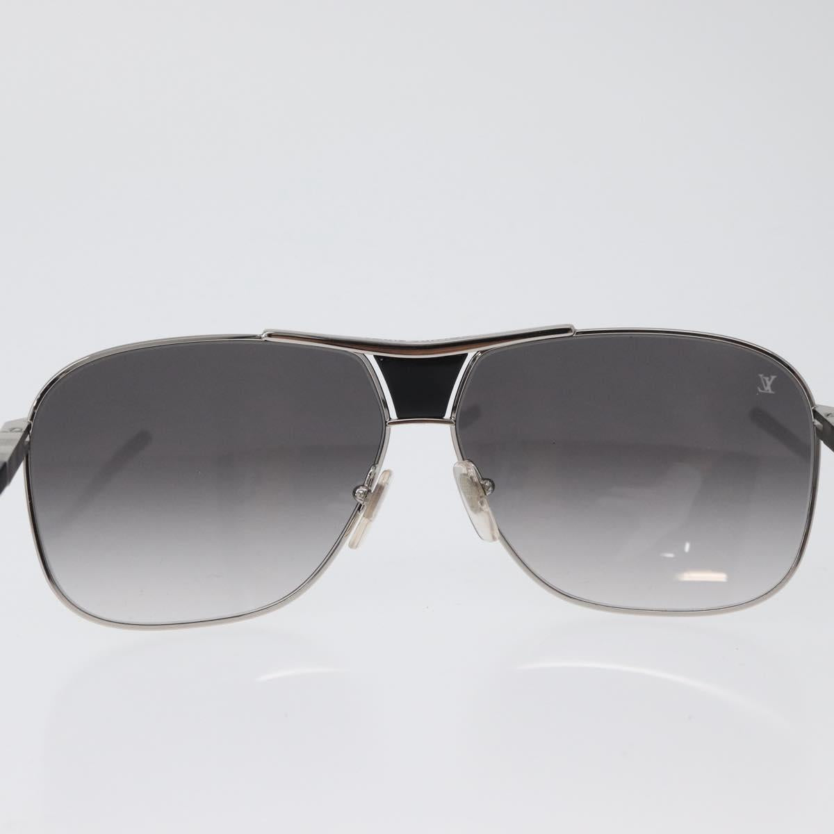 LOUIS VUITTON Sunglasses metal Black LV Auth am10968V