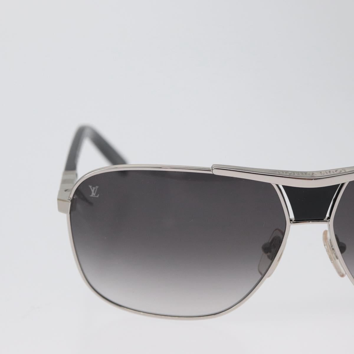 LOUIS VUITTON Sunglasses metal Black LV Auth am10968V