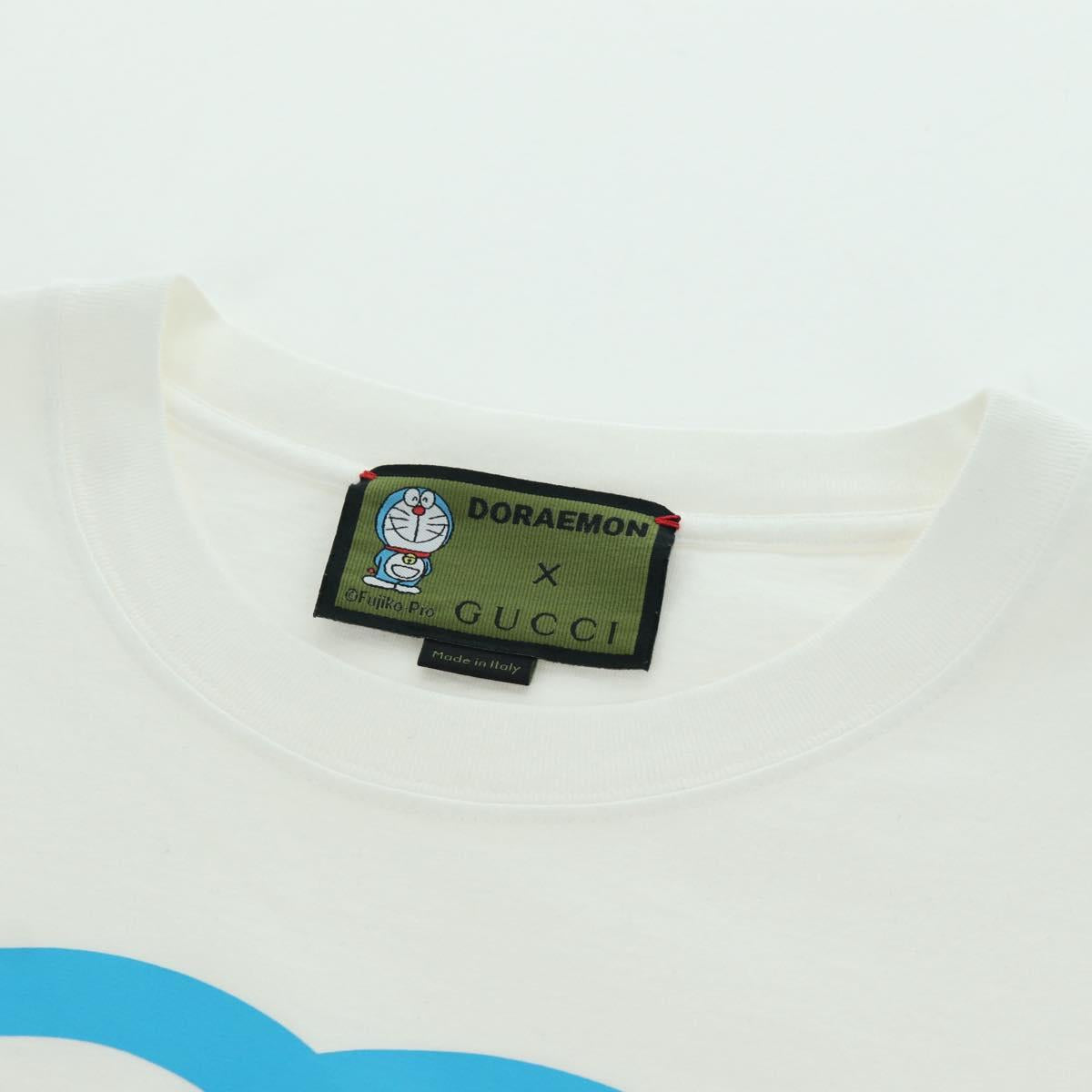 GUCCI Doraemon Collaboration Short Sleeved T Shirt Cotton White Auth am10973M