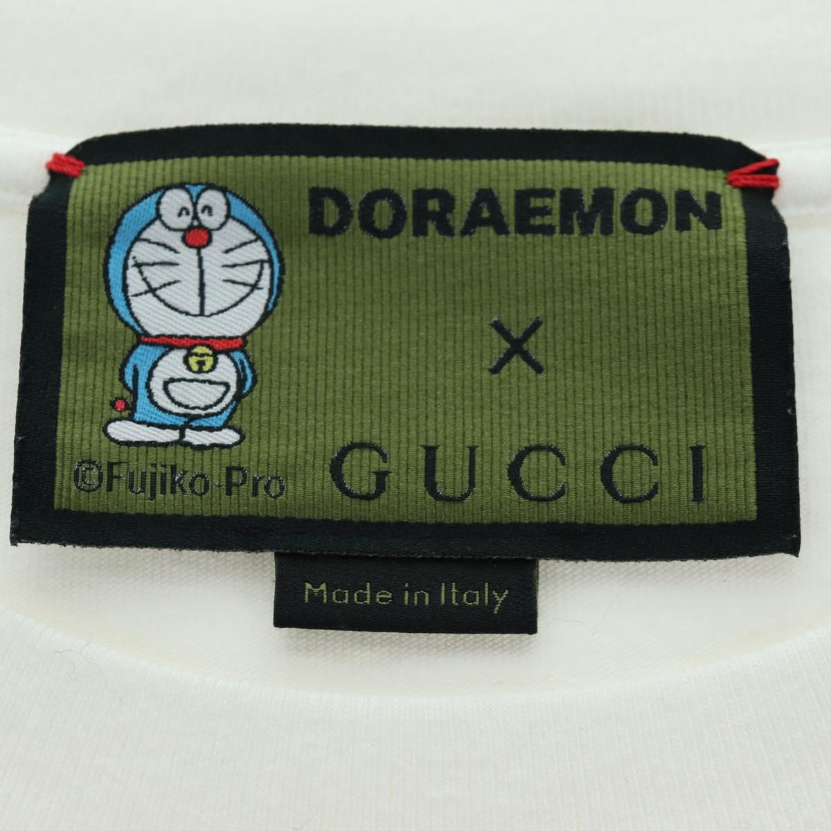 GUCCI Doraemon Collaboration Short Sleeved T Shirt Cotton White Auth am10973M