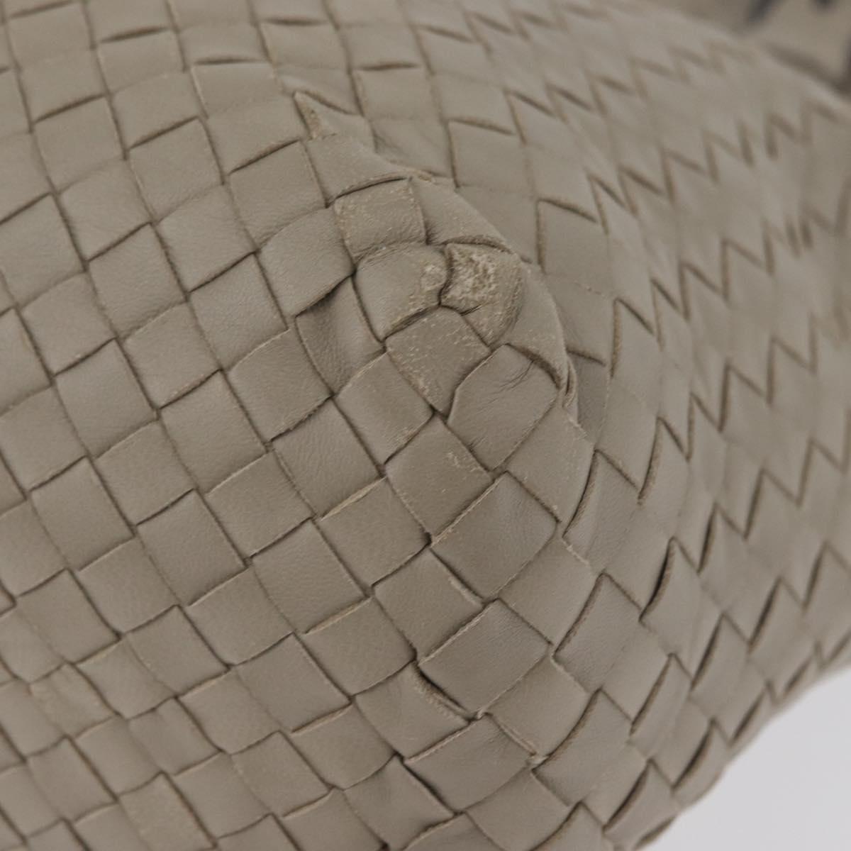 BOTTEGA VENETA INTRECCIATO Tote Bag Leather Beige Auth am10978V