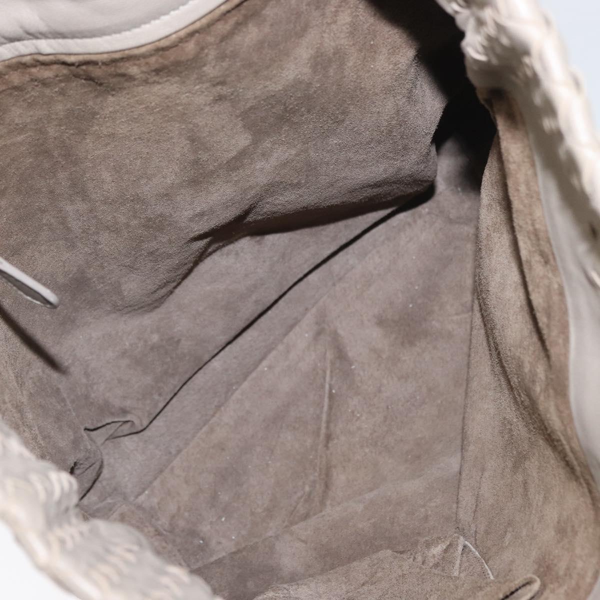 BOTTEGA VENETA INTRECCIATO Tote Bag Leather Beige Auth am10978V