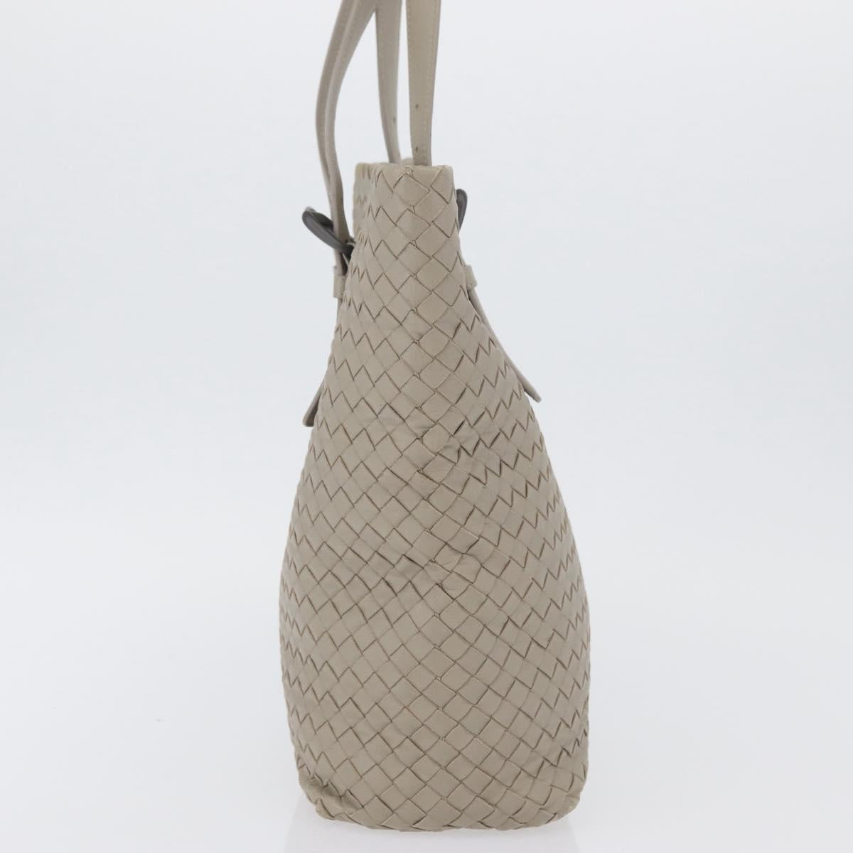 BOTTEGA VENETA INTRECCIATO Tote Bag Leather Beige Auth am10978V