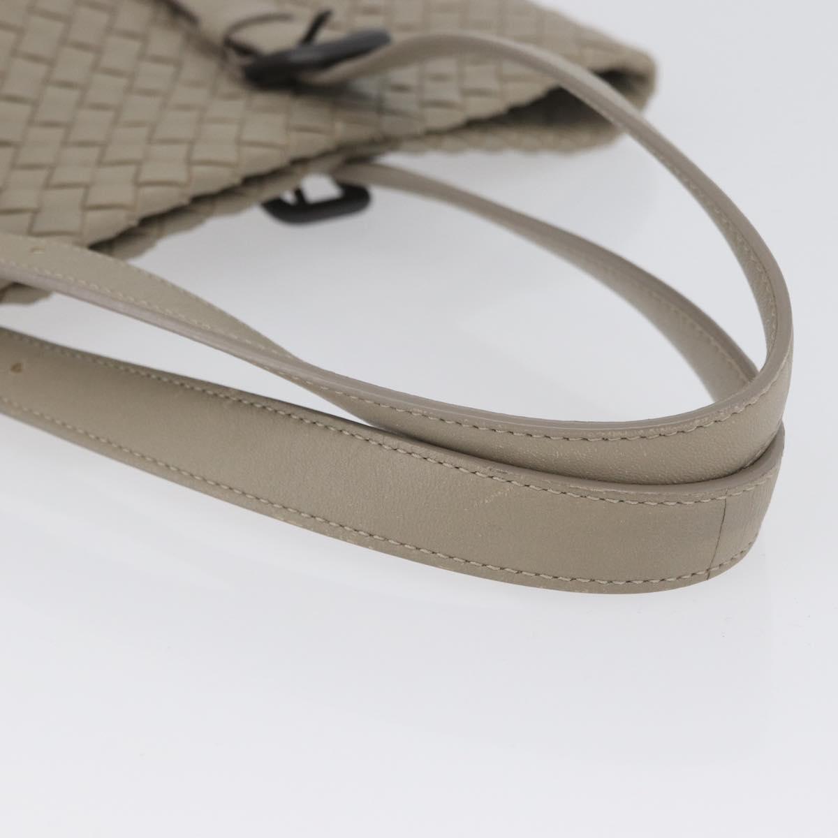 BOTTEGA VENETA INTRECCIATO Tote Bag Leather Beige Auth am10978V