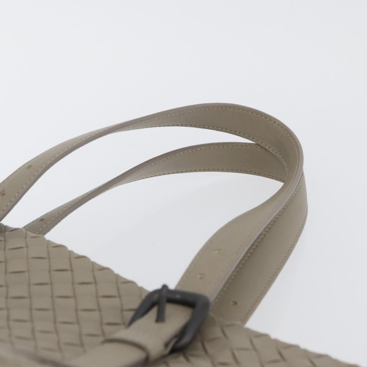 BOTTEGA VENETA INTRECCIATO Tote Bag Leather Beige Auth am10978V