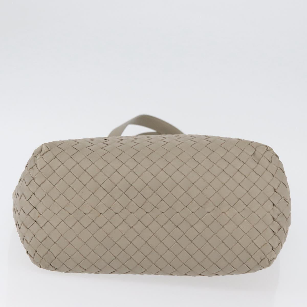 BOTTEGA VENETA INTRECCIATO Tote Bag Leather Beige Auth am10978V
