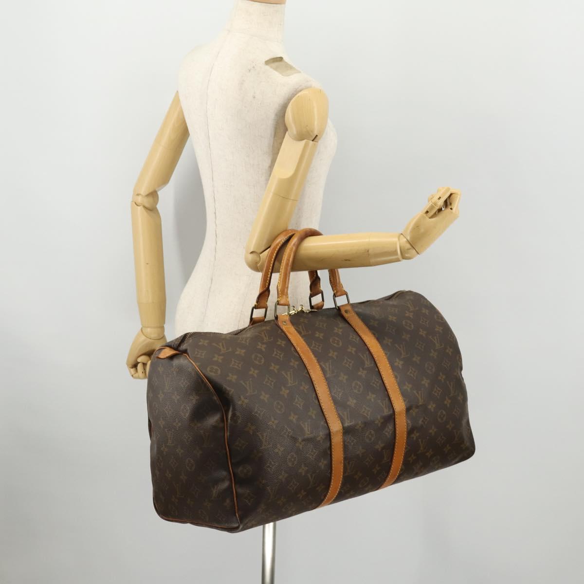LOUIS VUITTON Monogram Keepall 50 Boston Bag M41426 LV Auth am10983