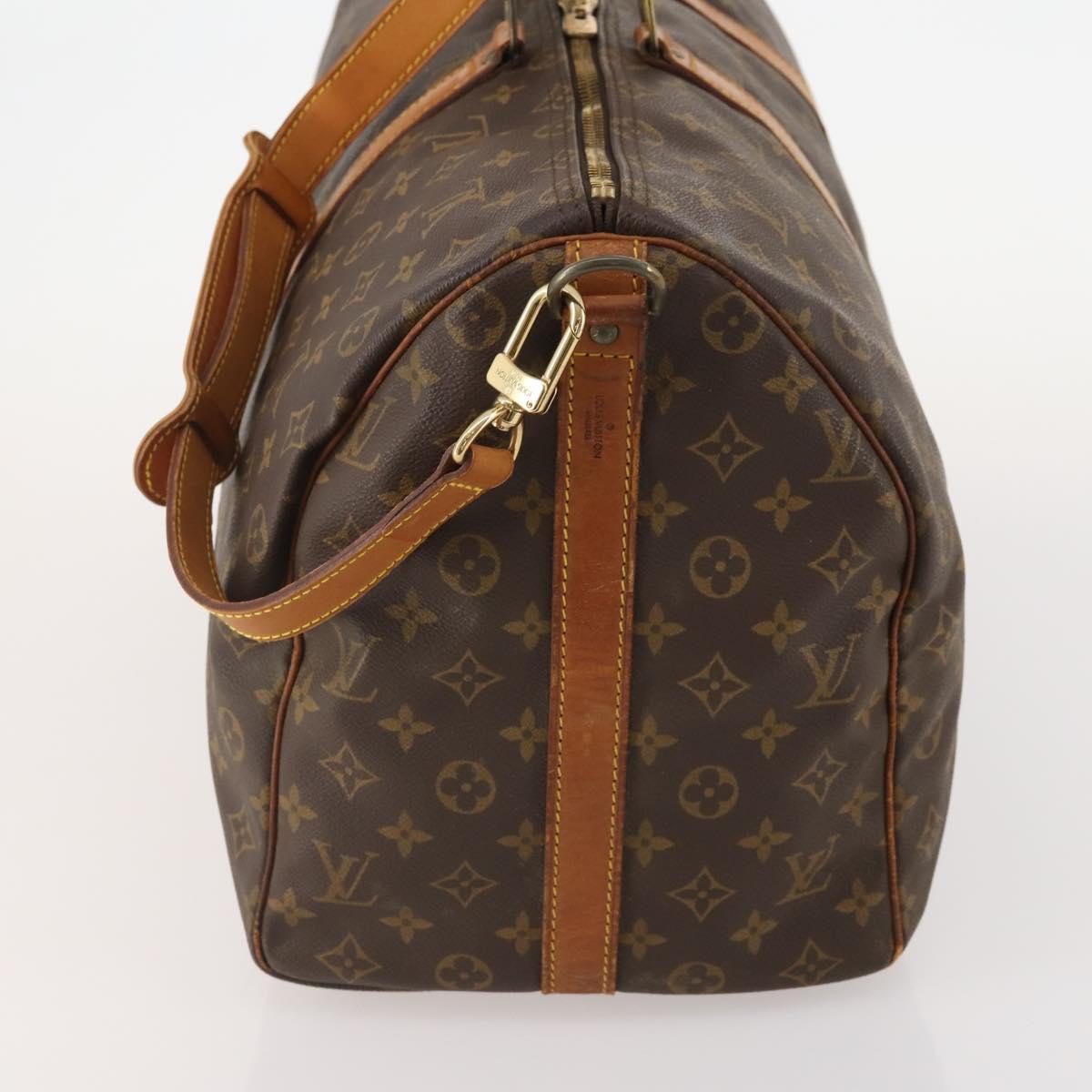 LOUIS VUITTON Monogram Keepall Bandouliere 50 Boston Bag M41416 LV Auth am10989