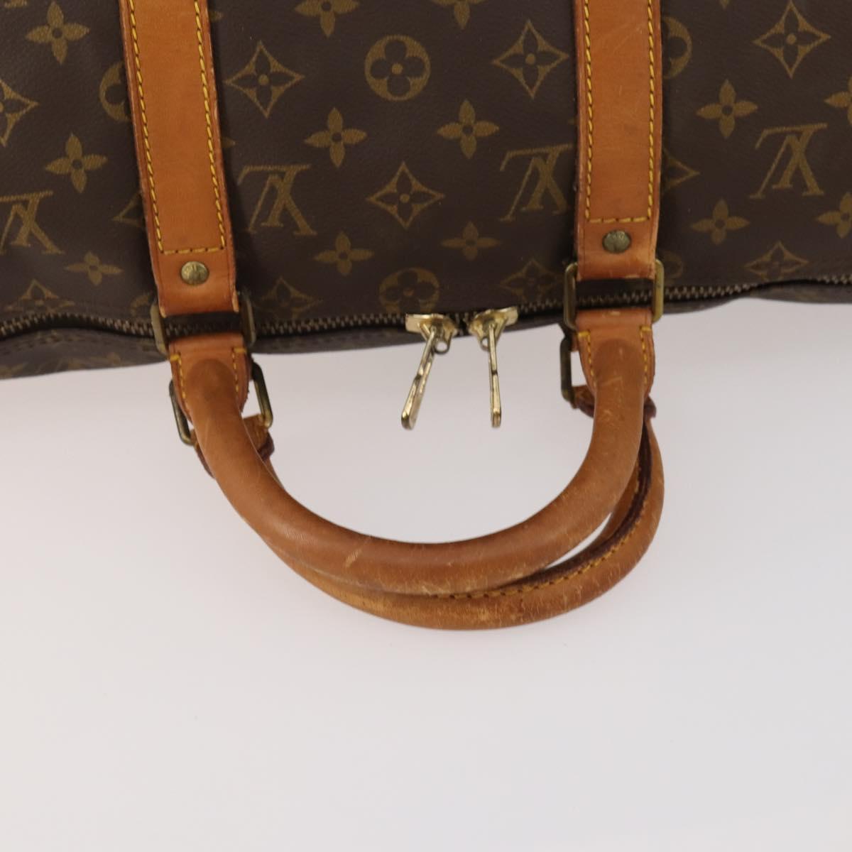 LOUIS VUITTON Monogram Keepall Bandouliere 50 Boston Bag M41416 LV Auth am10989
