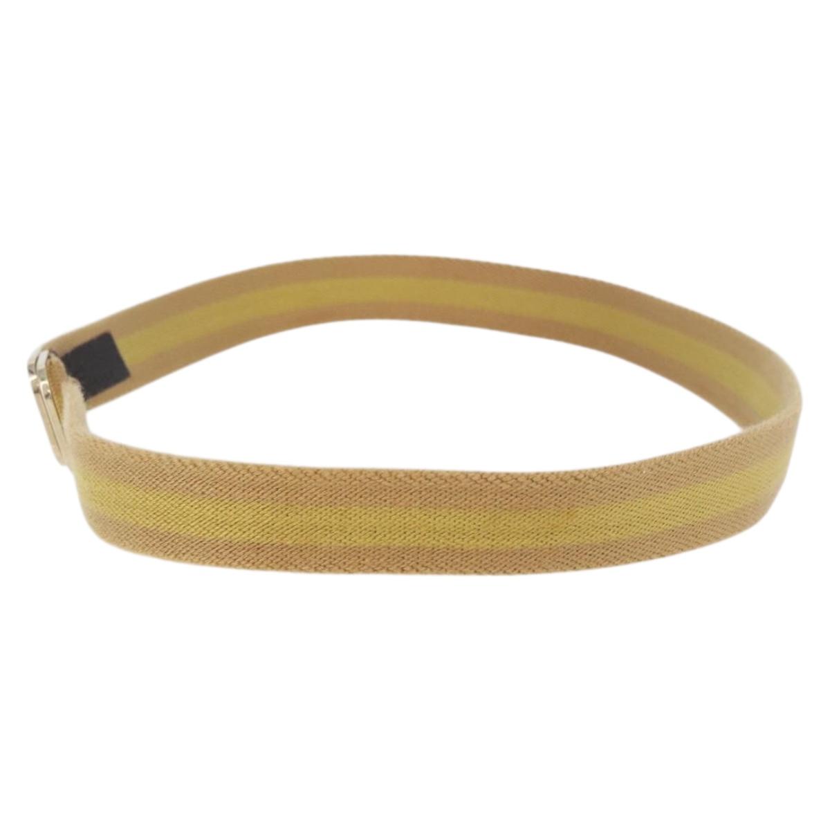 GUCCI Sherry Line Belt Canvas 37.4"" Beige 90 36 036 1192 1625 Auth am11003