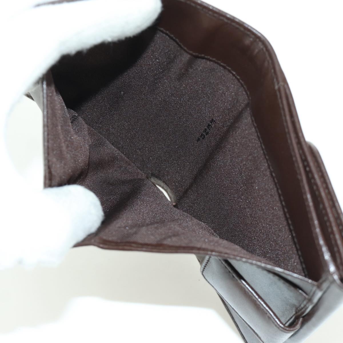FENDI Zucca Canvas Trifold Wallet Black Brown Auth am11005V