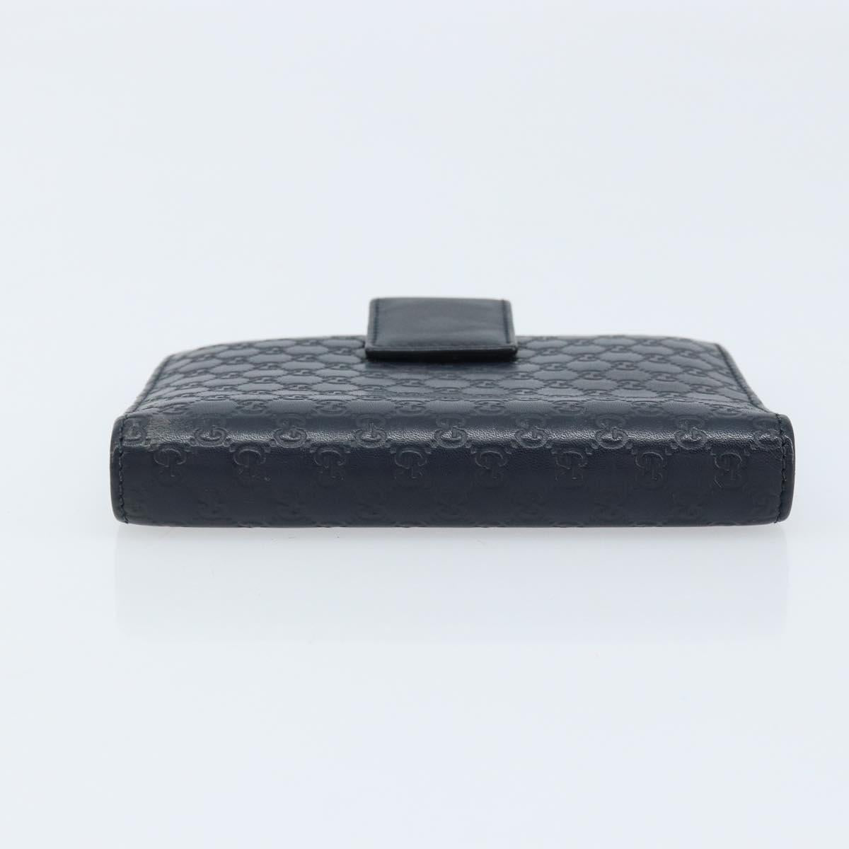 GUCCI Micro GG Guccissima Day Planner Cover Leather Navy 115240 Auth am11017