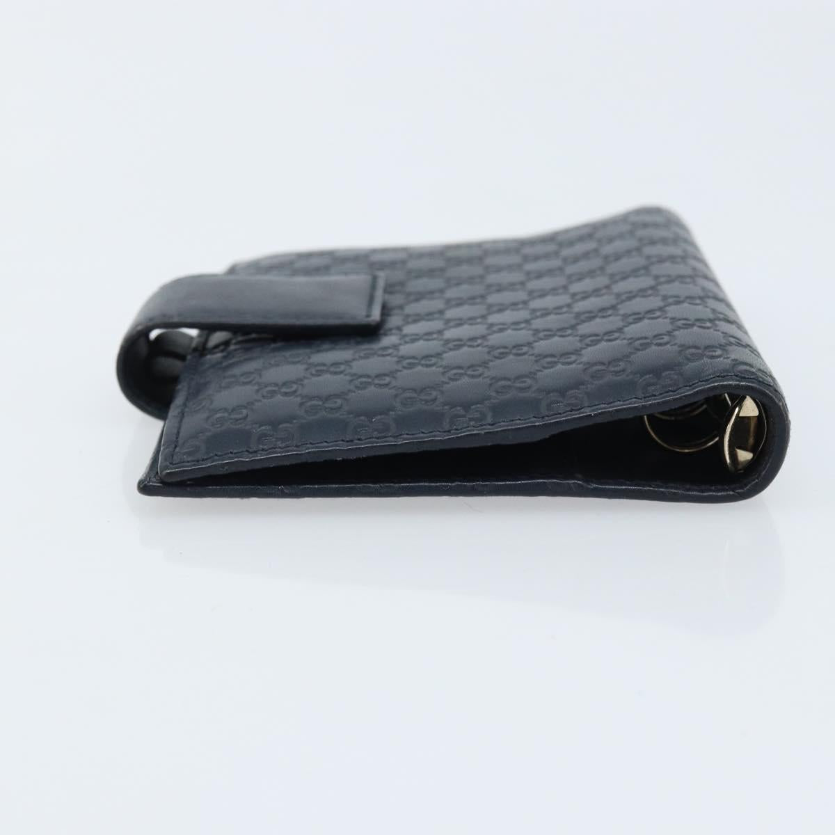 GUCCI Micro GG Guccissima Day Planner Cover Leather Navy 115240 Auth am11017