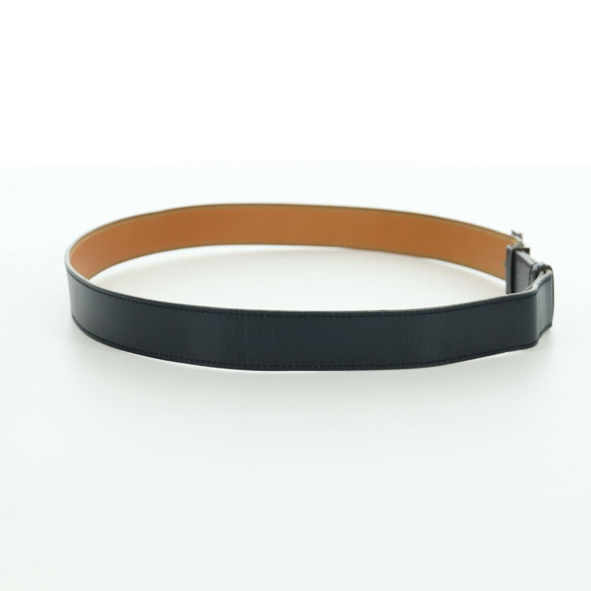 HERMES Constance Belt Leather Vintage 29.5"" Navy Auth am11019A
