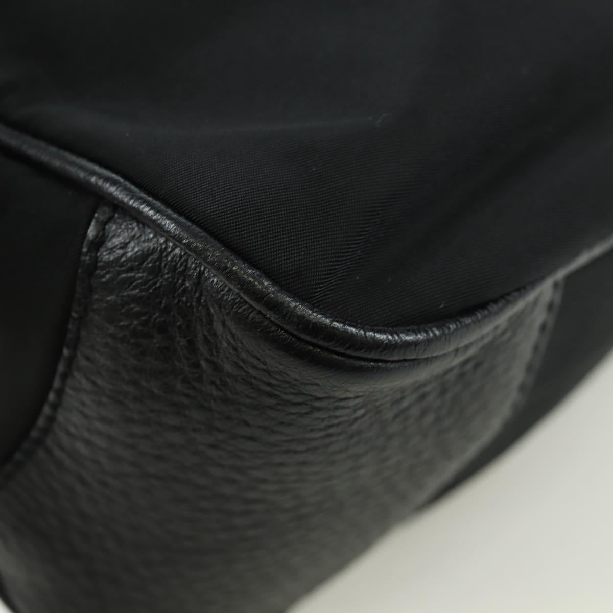 PRADA Hand Bag Nylon Black Silver BR2120 Auth am11021V