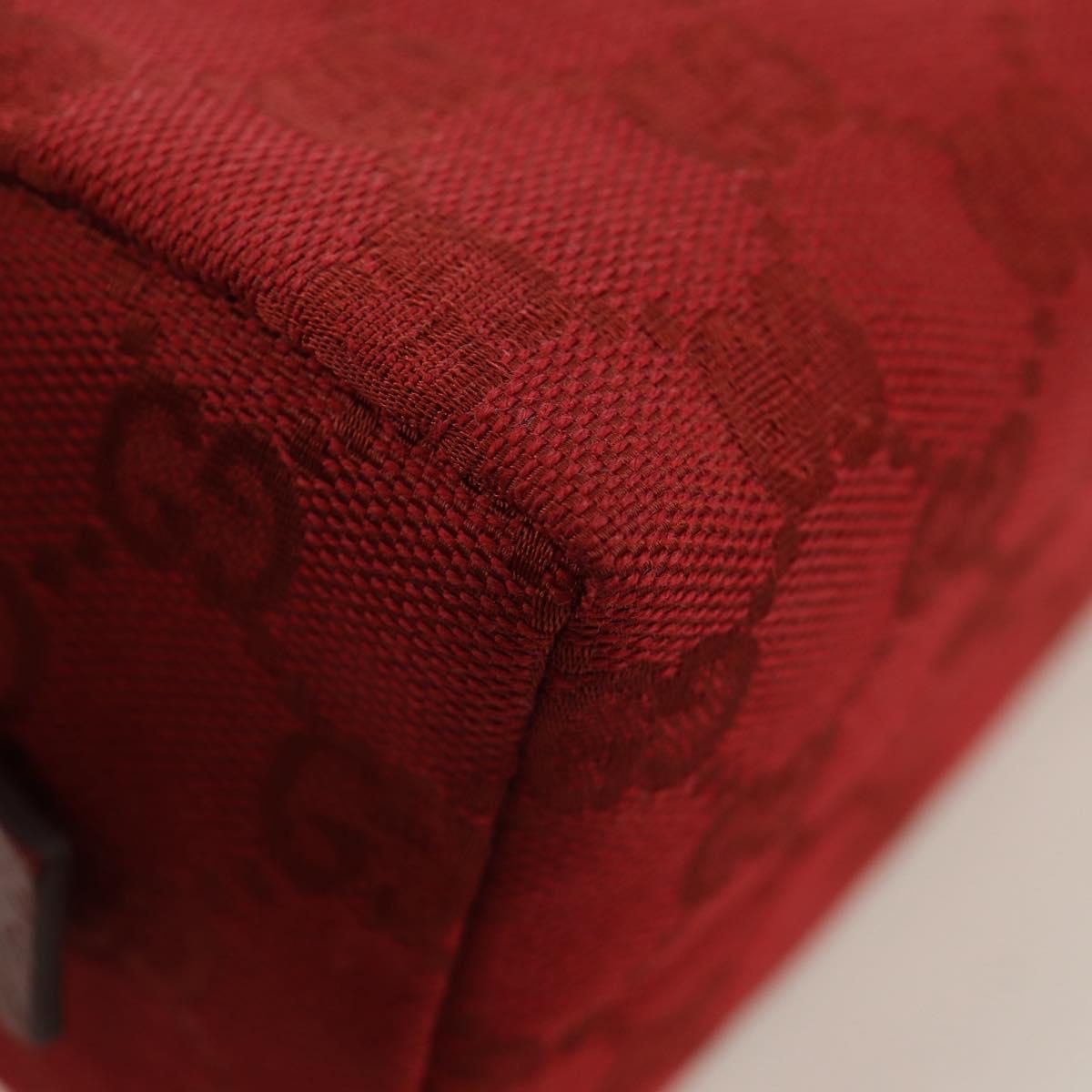 GUCCI GG Canvas Pouch Red 29595 Auth am11024V